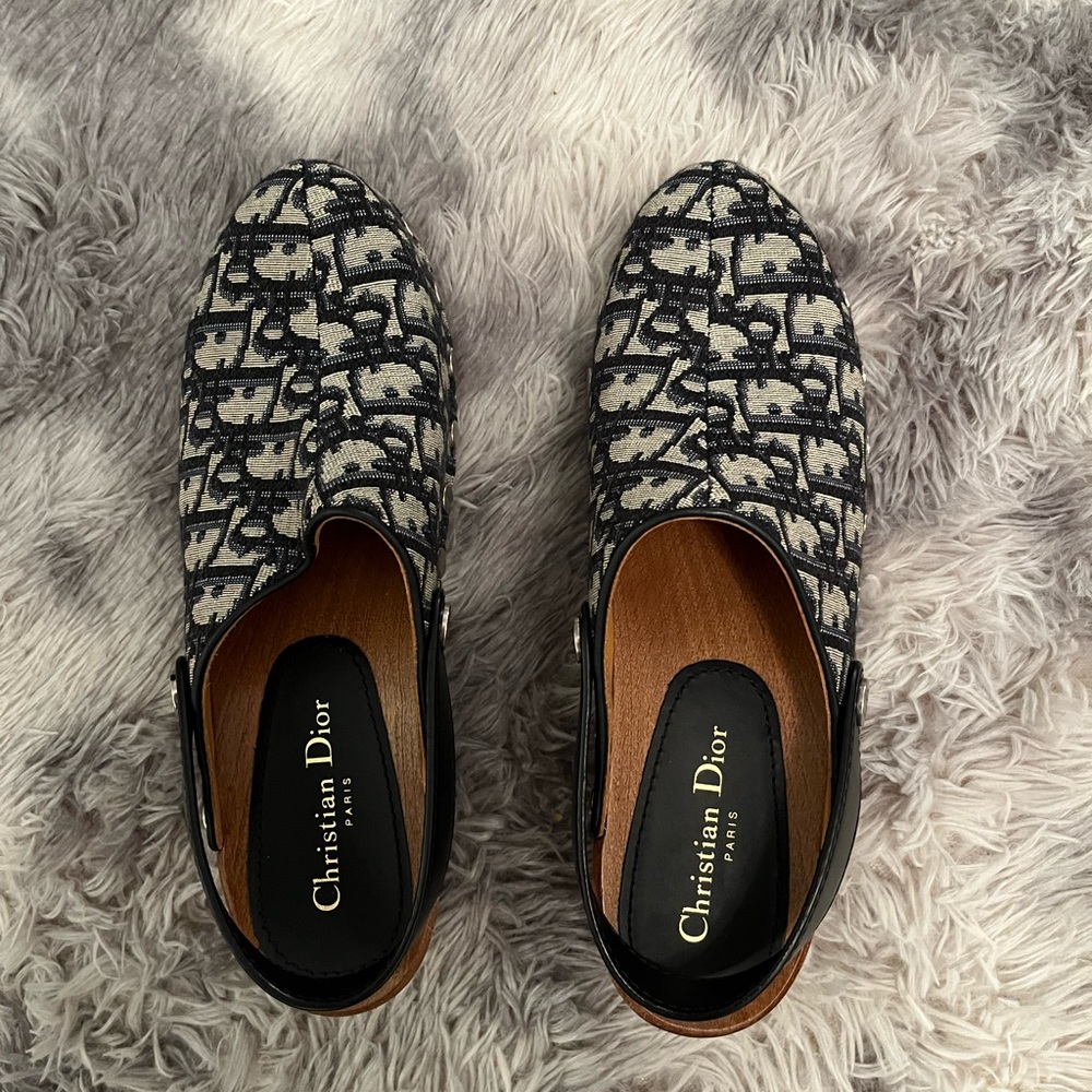 Authentic Dior Clogs in Deep Blue